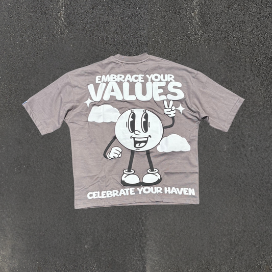 VALUES TEE- "STONE"