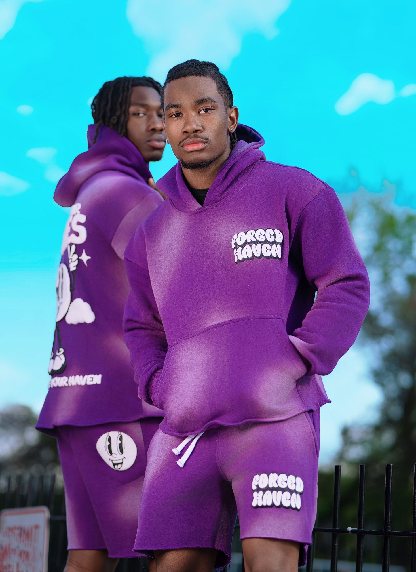 Embrace Your Values cropped Hoodie - Purple