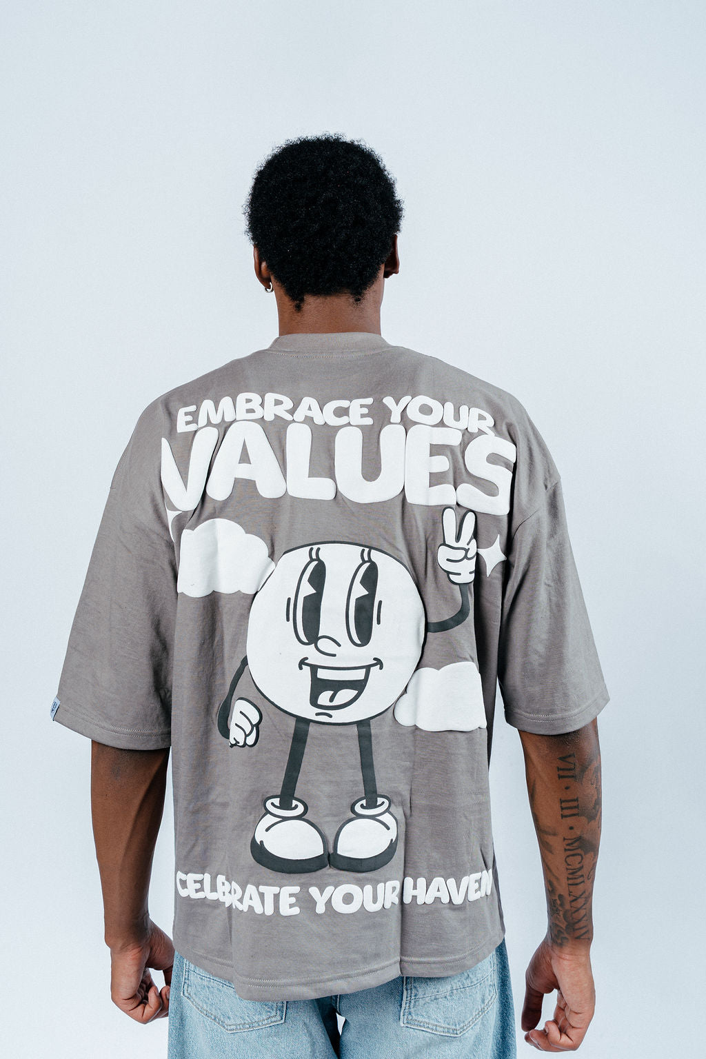 VALUES TEE- "STONE"